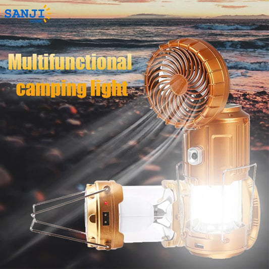 6 in 1 Portable Solar LED Camping Lantern