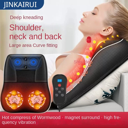 Electric Body Massager Back Pillow with Heating Vibrating