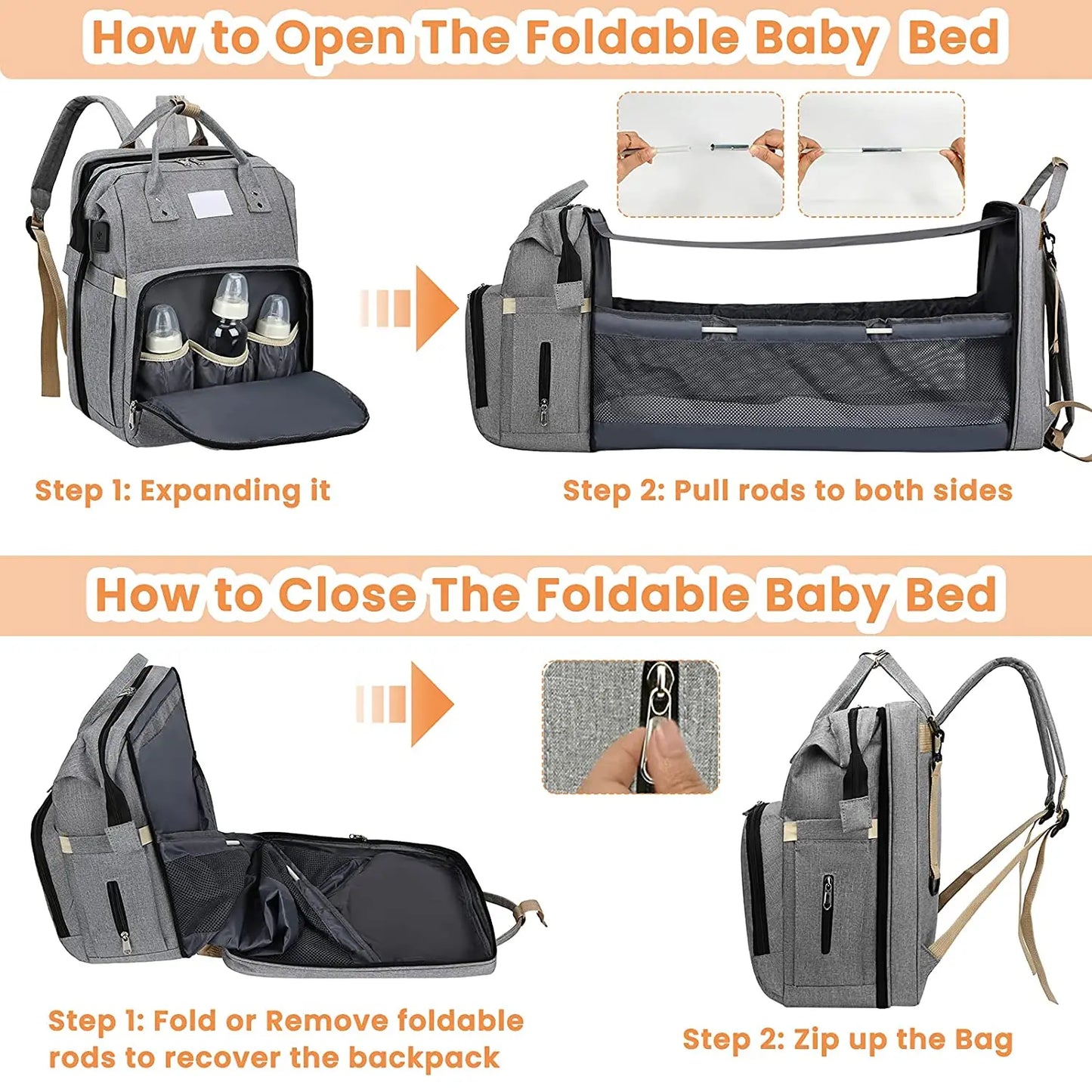 Folding Baby Bed