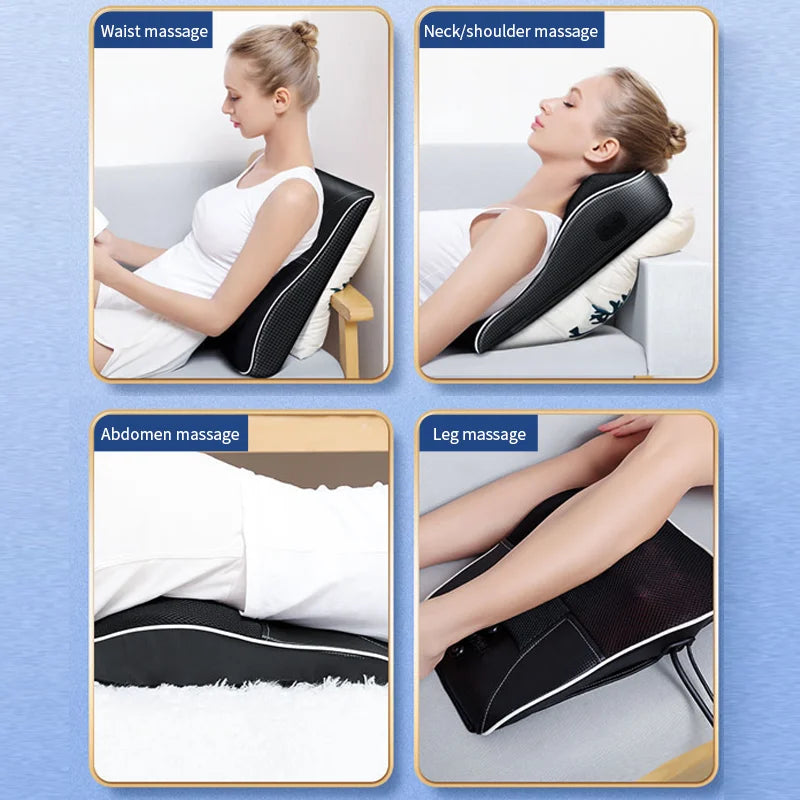 Electric Body Massager Back Pillow with Heating Vibrating